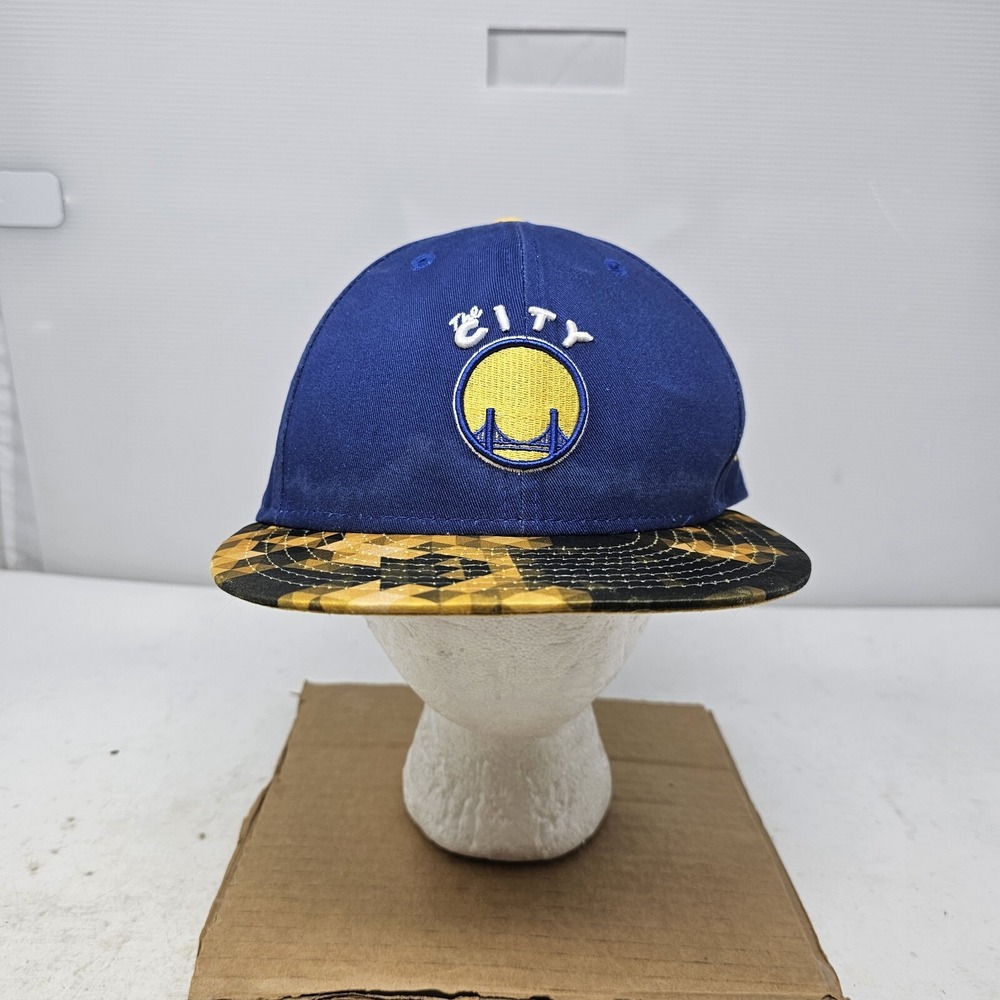 Golden State Warriors Hat Cap Snapback Logo NBA New Era Blue Yellow